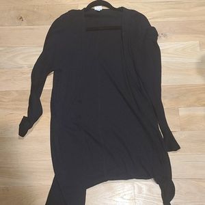 Lightweight black open front cardigan